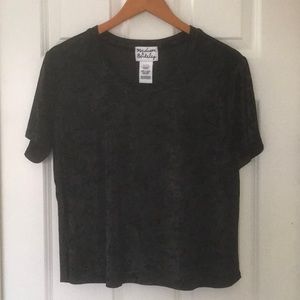 Black crushed velvet tee